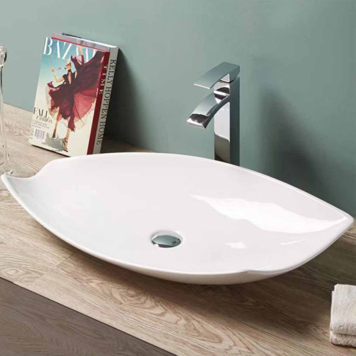 Vasque à poser céramique blanc brillant design 78121