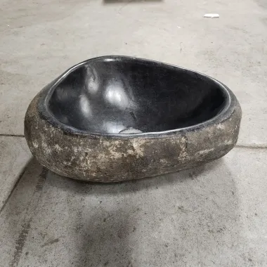 Vasque à poser en galet de rivière 39x31 cm (VASGAL35-033)