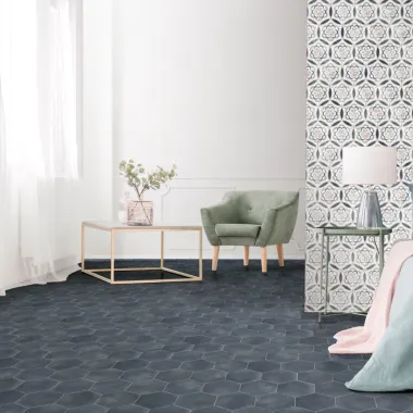 Carrelage hexagonal CAPRI 14x16 Chiazza Marino
