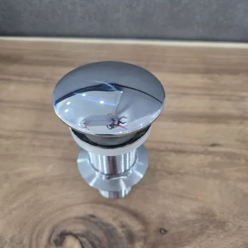 Bonde haute pop-up lavabo laiton chromé