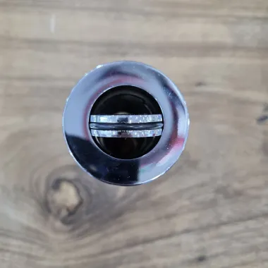 Bonde clapet rotatif lavabo laiton chromé