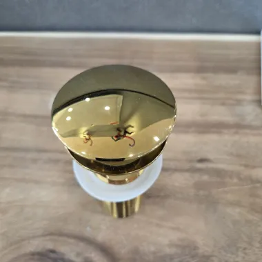 Bonde haute pop-up lavabo laiton doré gold