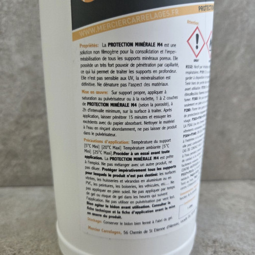 Traitement Hydrofuge minérale 1L (définitif) tous supports minéraux poreux