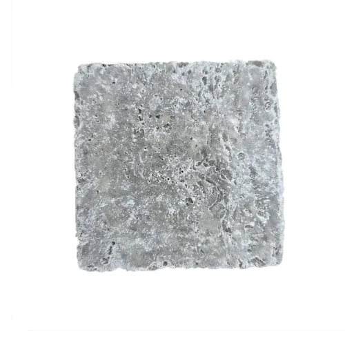 Travertin pierre 10x10 Silver (gris)