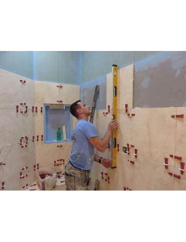 Sachet de 100 cales rouge pour nivellement de carrelage